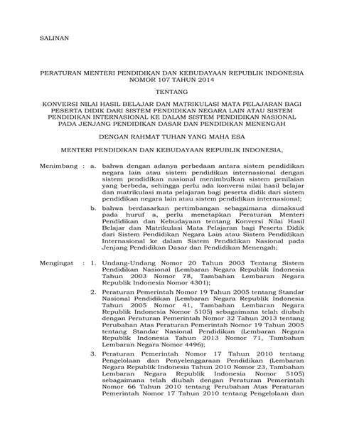 SALINAN PERATURAN MENTERI PENDIDIKAN - Universitas … - raincitystudios.com