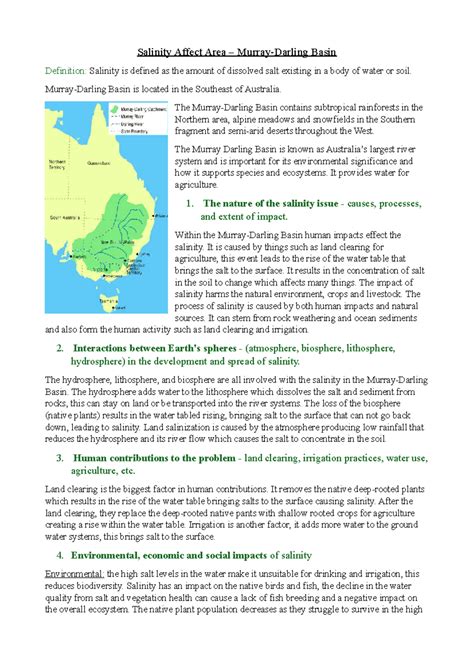 Salinity Impact on Murray Darling Basin: A Case Study - raincitystudios.com