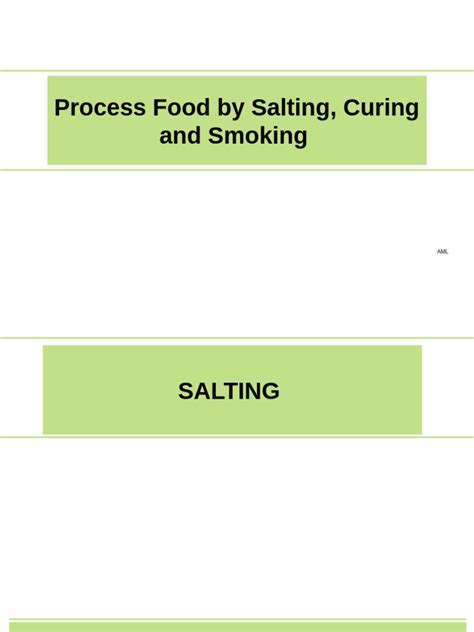 Salting, Curing, Smoking | PDF | Smoking (Cooking) - wintechmobiles.com