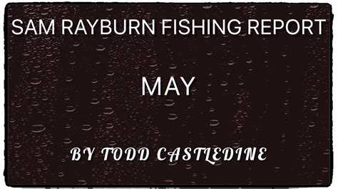 SAM RAYBURN BASS FISHING REPORT FOR MAY (Todd Castledine Fishing ...