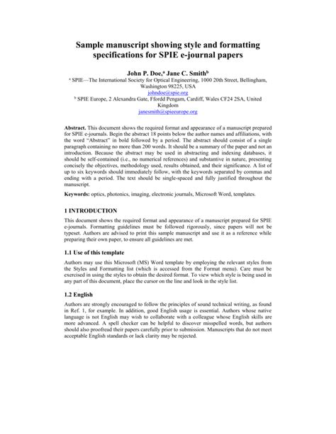 Sample manuscript showing specifications and style - wintechmobiles.com
