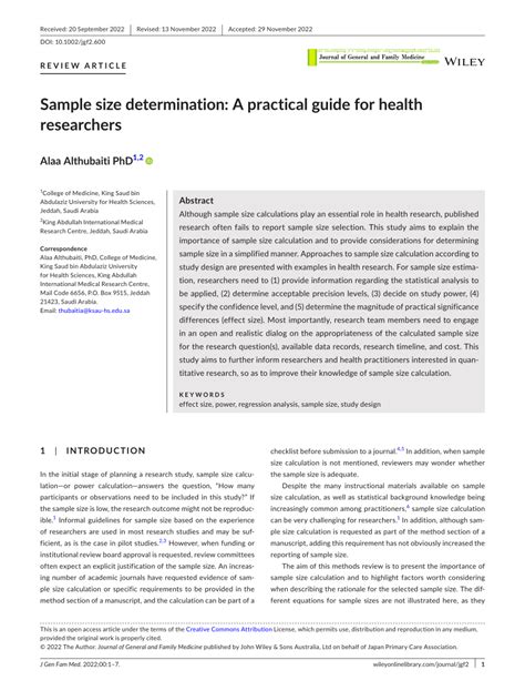 Sample size determination: A practical guide for health researchers - wintechmobiles.com