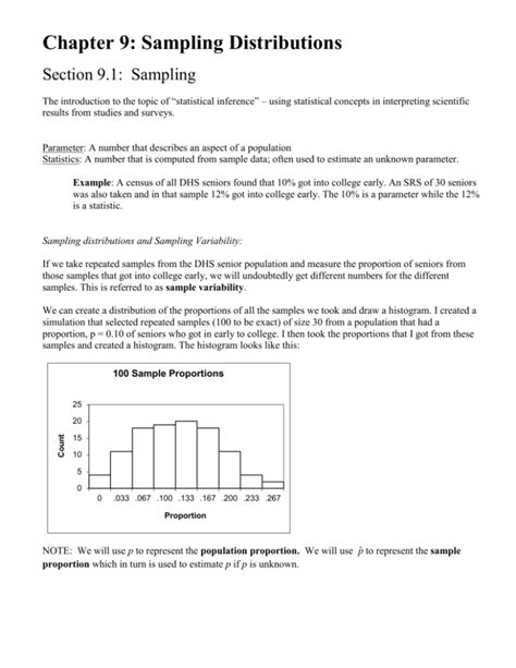 Sampling Distributions: Chapter 9 Overview (11th Ed.) - Studocu - wintechmobiles.com