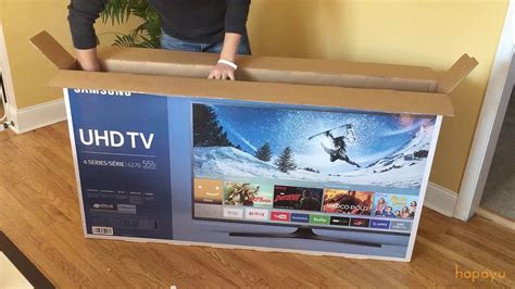 SAMSUNG 55 INCH CURVED TV UNBOX AND SETUP - YouTube