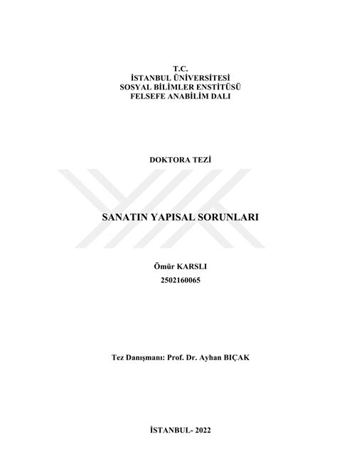 SANATIN YAPISAL SORUNLARI. 