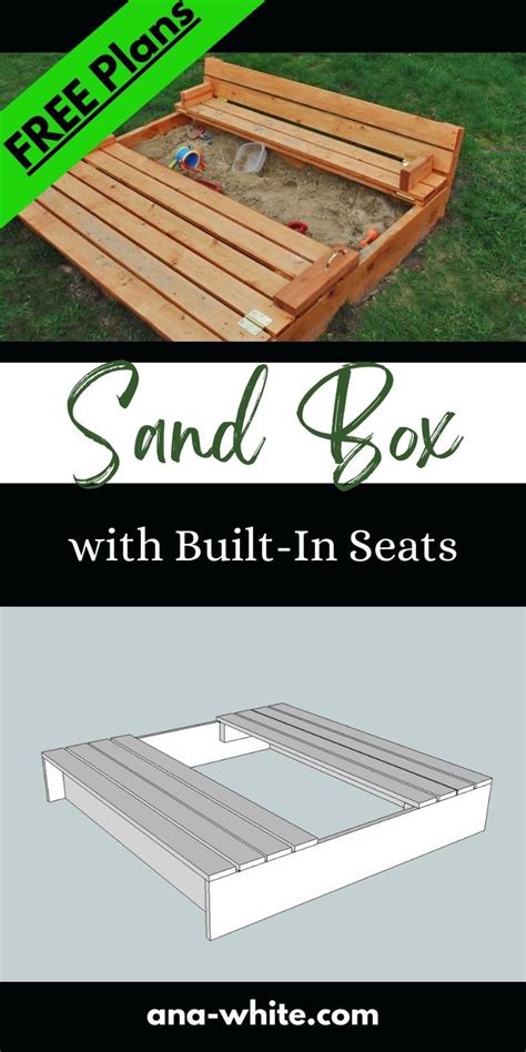 Sand Box with Built-In Seats - Ana White - balustradellc