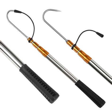 SANLIKE Telescopic Fish Gaff with Stainless Sea Fishing Spear