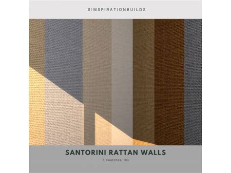 Santorini Rattan Walls for The Sims 4 - balustradellc