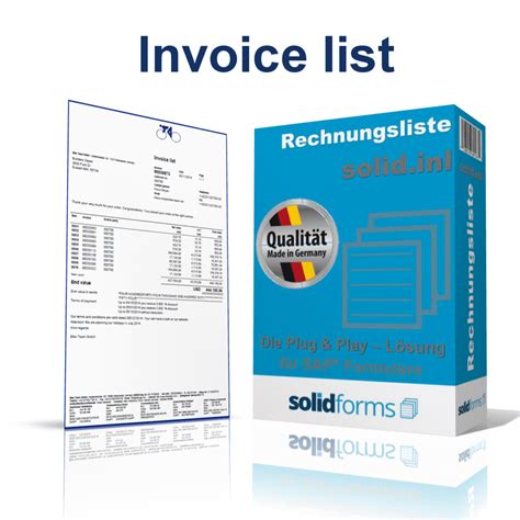 SAP Adobe Form Invoice list solidforms