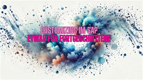 SAP Customizing passt das System an