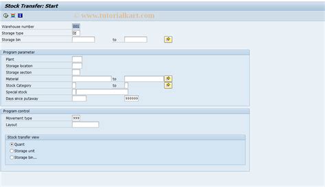 SAP Transfer Order Tcodes - TutorialKart