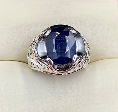 Sapphire ring, Handmade artisan ring, Precious silver … - balustradellc
