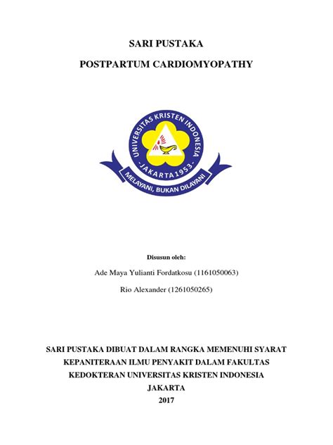 SARI PUSTAKA POSTPARTUM BLUES - UNUD