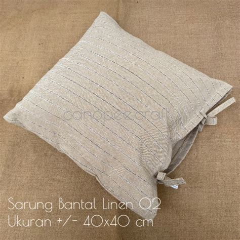 sarung bantal sofa linen / cover bantal sofa Kain linen - balustradellc