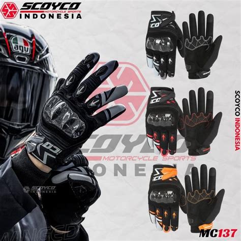 Sarung Tangan Anti Slip Touchscreen Full Fingers Motorsport Scoyco ... - raincitystudios.com