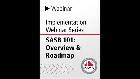 SASB Implementation Primer Webinar Series SASB 101 Overview