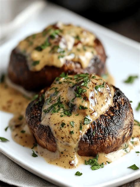 Savory Grilled Portobello Mushrooms with Garlic Sauce Delight - balustradellc