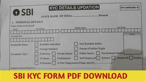 SBI KYC Form for Company: Essential Guide for Businesses