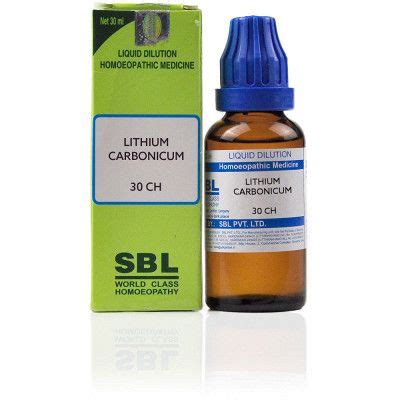 SBL Lithium Carbonicum 30 CH (30ml) : For stiffness, small joint …