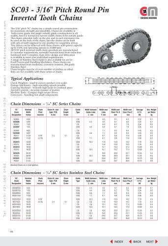 SC Inverted Tooth Chain - Cross & Morse - DirectIndustry