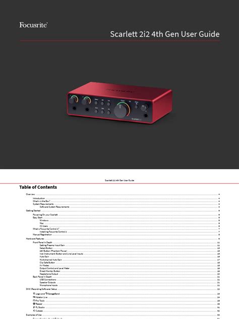 Scarlett 2i2 4th Gen User Guide - Focusrite - balustradellc