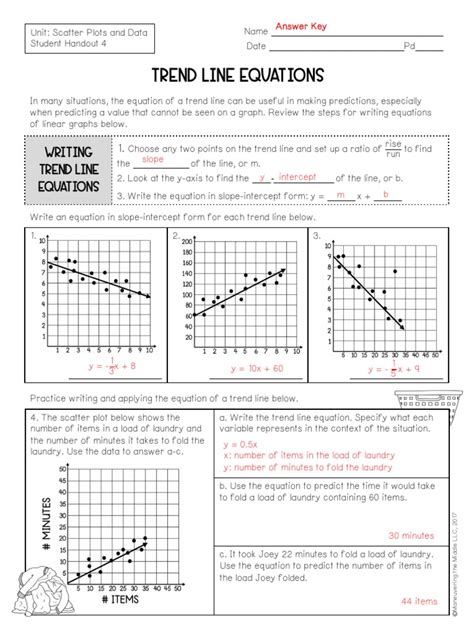 Scatter Plots and Trend Line Worksheets - Math … - wintechmobiles.com