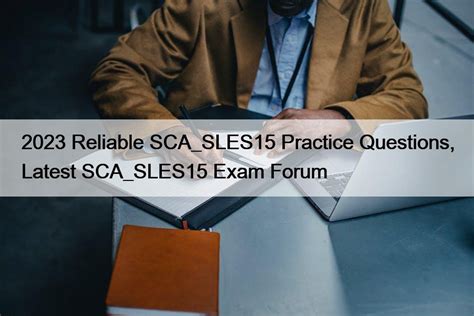 SCA_SLES15 Prüfungs Guide