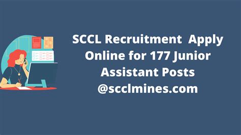 SCCL Recruitment 2024 - Apply for 177 Junior Assistant Posts