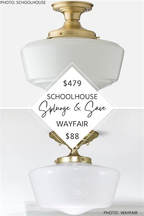 SCHOOLHOUSE NEWBURY SEMI-FLUSH LIGHT DUPE — KENDRA FOUND IT