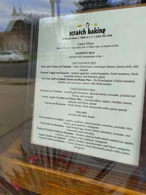 SCRATCH BAKING, Milford - Menu, Prices & Restaurant …