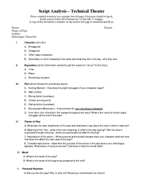 Script Analysis for Theater Practitioners - muktibox.com