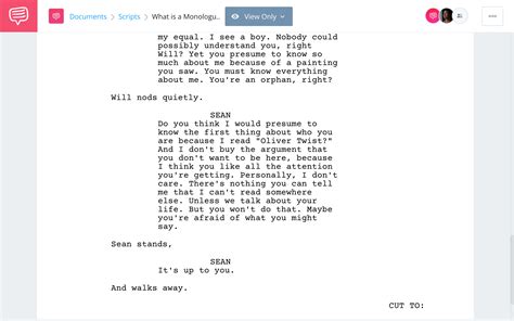 Script Monologue Script - muktibox.com
