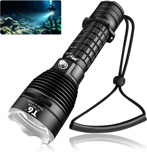 Scuba Diving Lights, 6000 Lumen Underwater Flashlight, Deepest - balustradellc