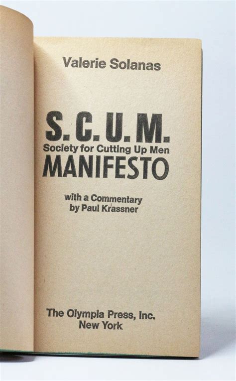 Full Download Scum Manifesto By Valerie Solanas