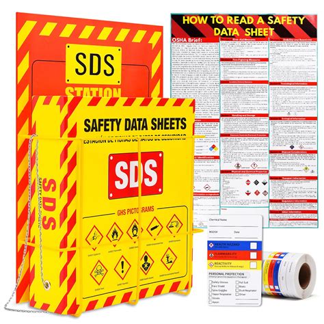 SDS WALL STATION Material Safety Data Sheet Binder with Display Sign