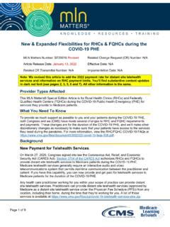 SE20016 - New & Expanded Flexibilities for RHCs & FQHCs