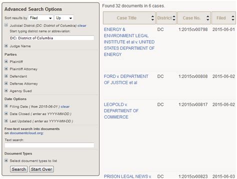 Search Cases | The FOIA Project - balustradellc