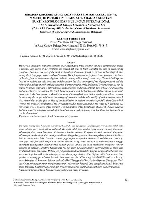 SEBARAN KERAMIK ASING PADA MASA … - balustradellc