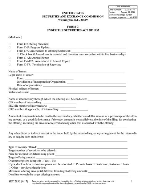 SEC Form C