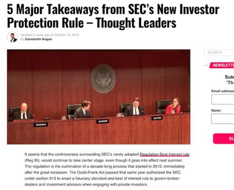 SEC Publishes Investor Protection Rule