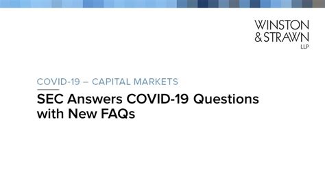 SEC.gov COVID-19 Related FAQs