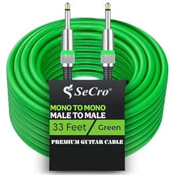 SeCro Guitar Cable - 6.35mm (1/4 inch) Male Mono … - balustradellc