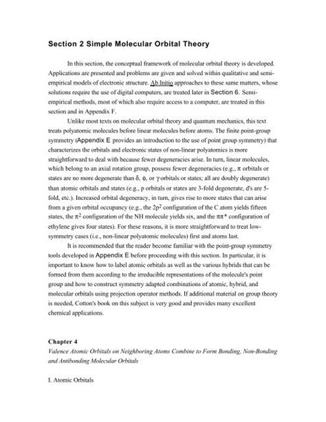 Section 2 Simple Molecular Orbital Theory - University of Utah - wintechmobiles.com
