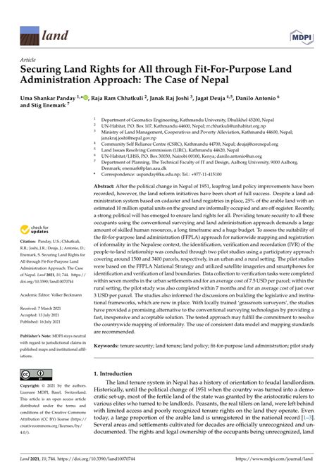 Securing Land Rights for All through Fit-for-Purpose … - balustradellc