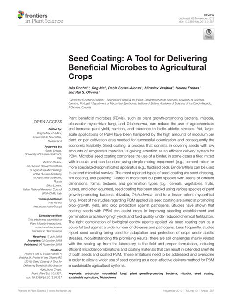 Seed coating with beneficial microorganisms for precision agriculture - balustradellc