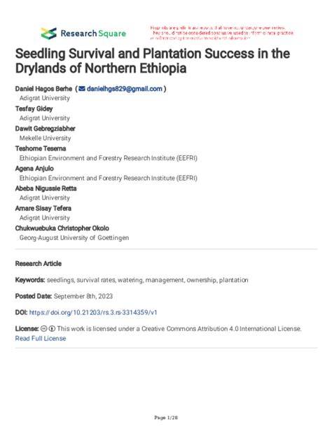 Seedling survival and plantation success in the drylands of Northern ... - raincitystudios.com