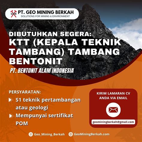 Segera Dibutuhkan: Tambang - Maret 2026 - lowongan kerja baru - balustradellc
