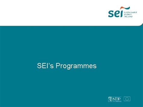 SEI Programmes - The National Environment Agency - balustradellc