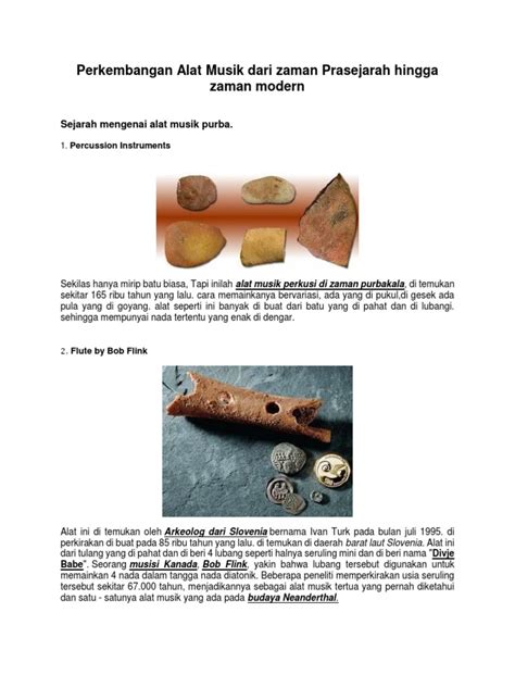 Sejarah Alat Musik Prasejarah hingga Modern - wintechmobiles.com