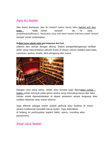 Sejarah dan Asal Usul Teater | PDF - Scribd - muktibox.com